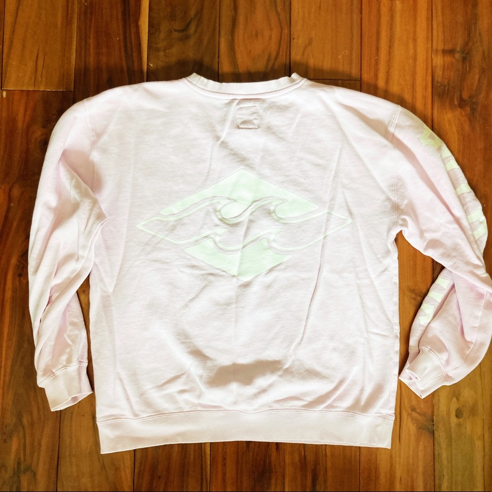 Billabong women’s cotton candy pink long sleeve pullover sweatshirt small